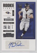 2017 Contenders Rookie Ticket/Rookie Ticket Variation Josh Woodrum #295 Auto 5yr