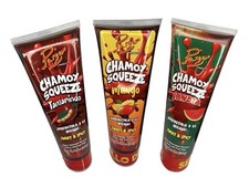 CHAMOY SQUEEZE VARIEDAD Salsa con Pulpa Mango Sandía y Sabor Tamarindo Paquete de 3