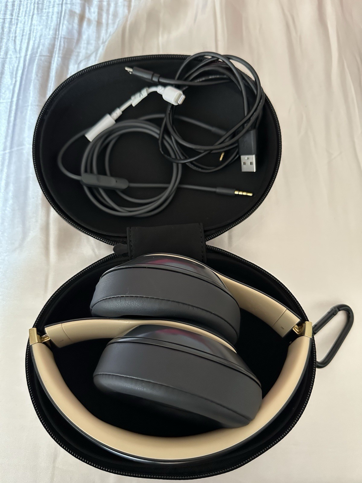 Used Beats Studio3 Noise Cancellation Grey and Gold Wireless Headphones