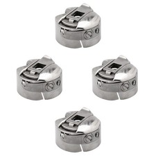4Pcs Professional Metal Bobbin Cases for Sewing Machine Supplies and Replacement