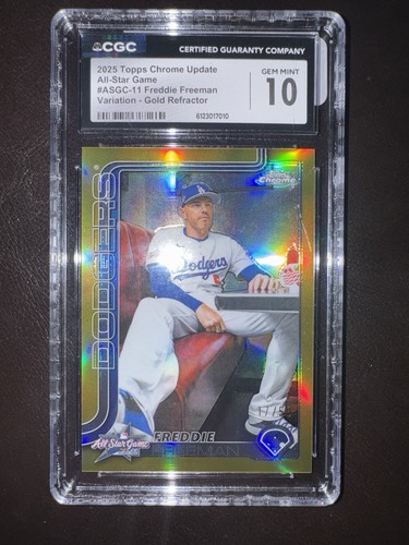 2025 Topps Chrome Gold Refractor Freddie Freeman /50 CGC 10 GEM Numbered