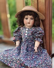 Antique German Bisque Doll 16" Sleep Eyes Jointed Body Original Paint