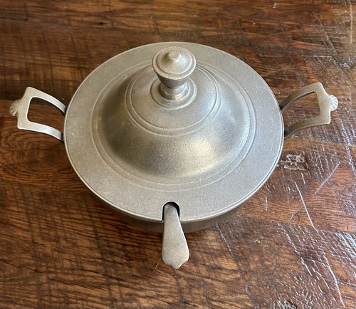 Sopera vintage Wilton Armetale RWP peltre 8,5" con tapa y cucharón EE. UU. - Imagen 2 de 10