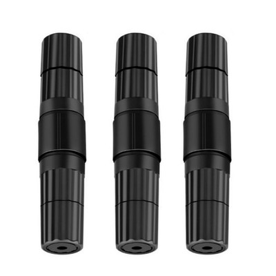 Black 3x RJ45 Outdoor Shielded Network Ethernet Cable Extender Coupler