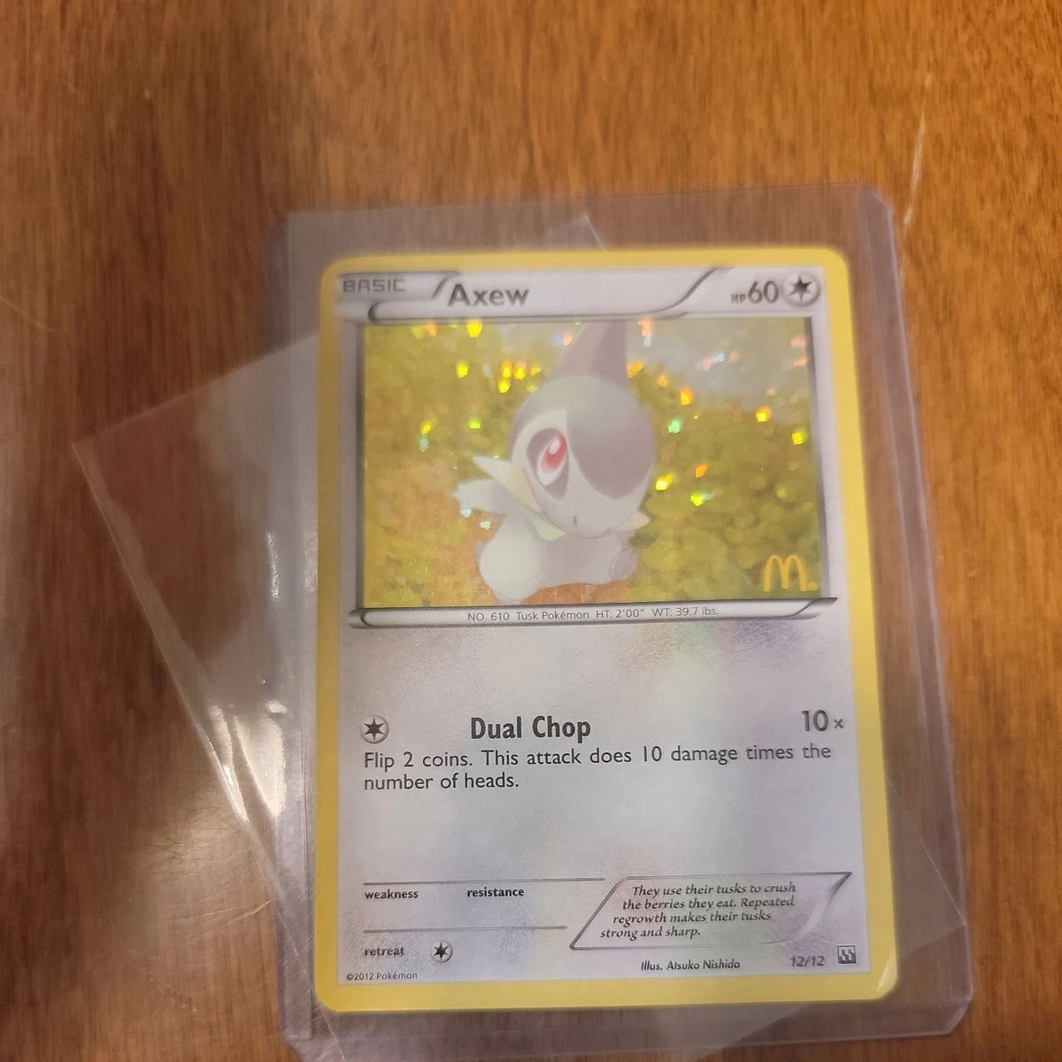 axew mcdonald's pokemon card MCDONALD POKEMON BLACK WHiTE