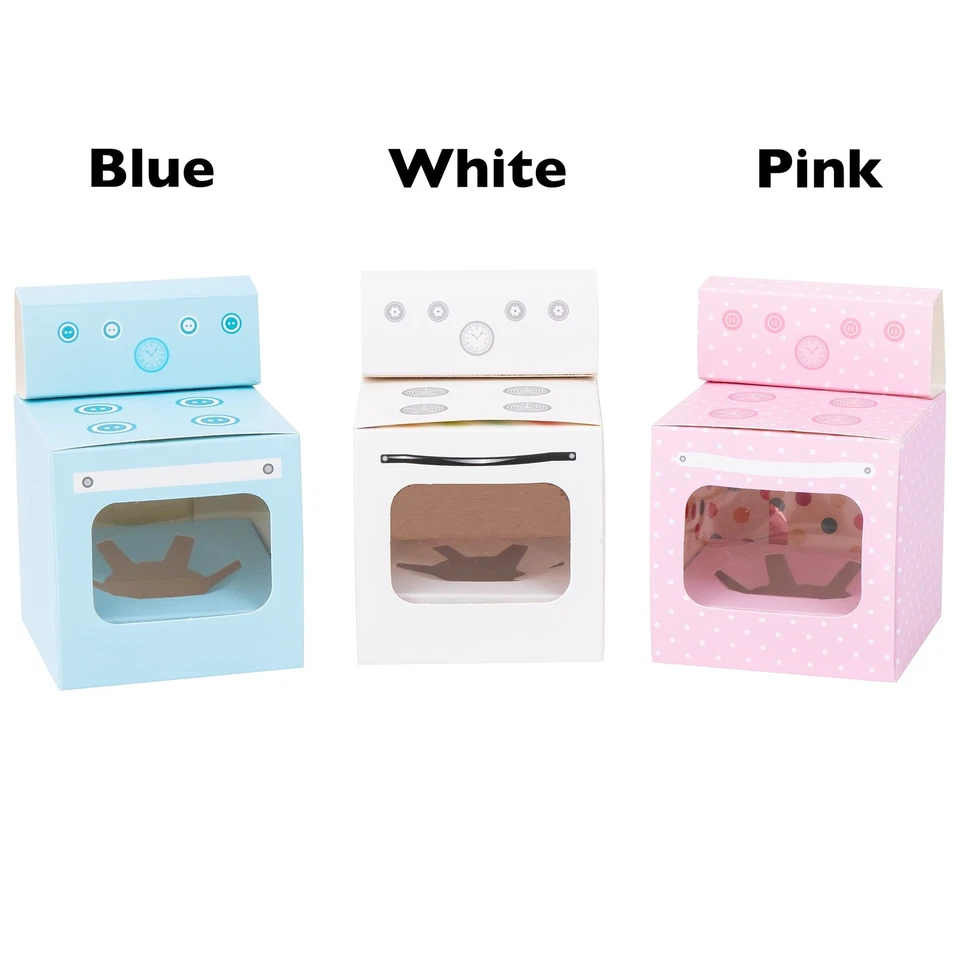 Cajas de cupcakes Bun in the Oven para Baby Shower Favor, niño niña revelación de género P... Foto 2 de 4