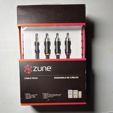Microsoft Zune Cable Pack - Sync, AV Output Audio Cables, Black Vintage