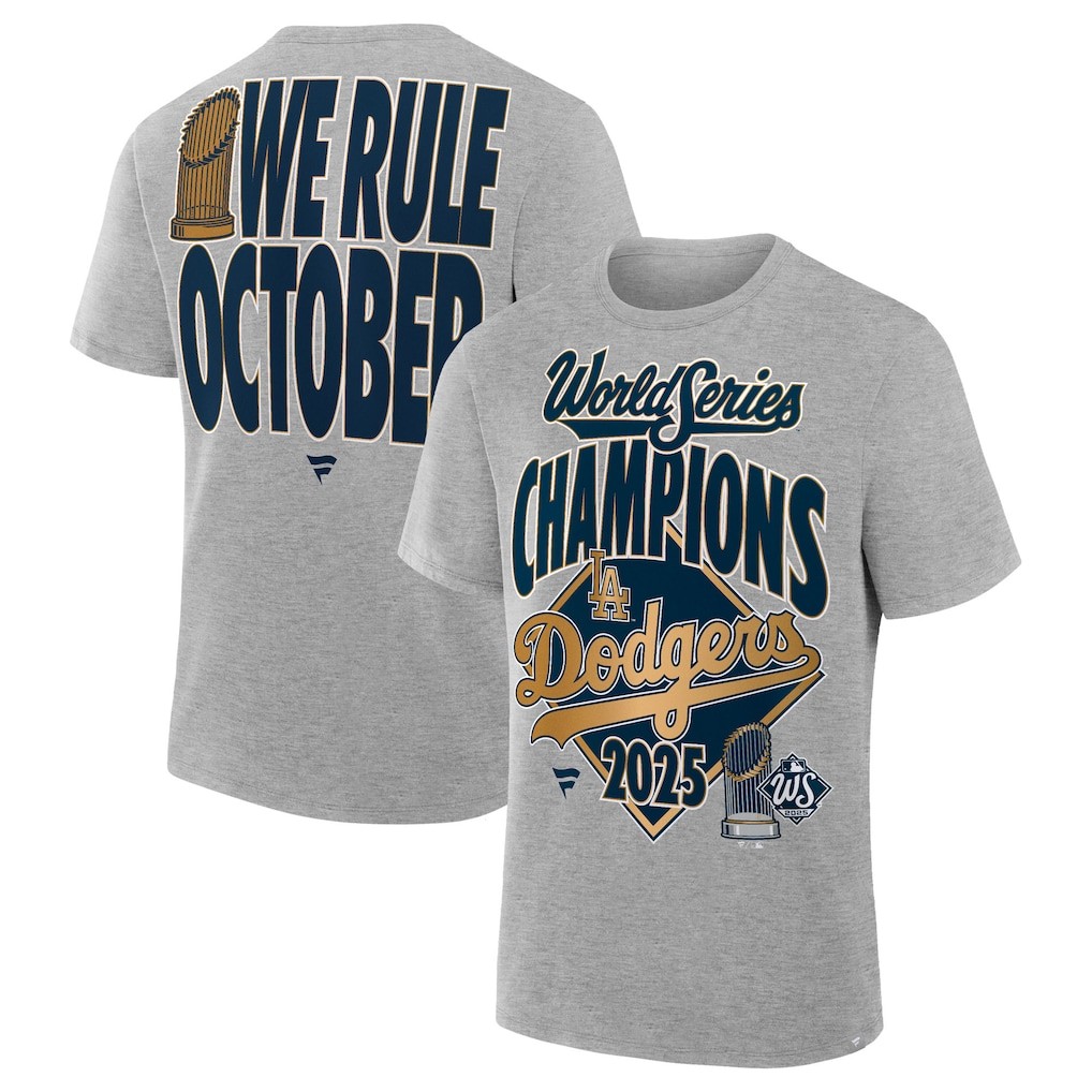 LA Dodger Fanatics Steel 2025 World Series Champions Locker Room T
