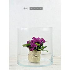 Image of Large Handmade Cylinder Glass Vase 30 cm x 30 cm