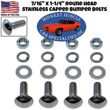 716 X 1-14 Bumper Bolts Stainless Steel Round Head Fits Dodge Mopar 4pcs A 716 X 1-14 Bumper Bolts Stainless Steel Round Head Fits Dodge Mopar 4pcs A