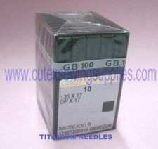 100 GROZ-BECKERT GEBEDUR 135X17 DPX17 Titanium Sewing Machine Needles Size...