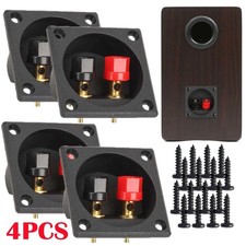 4X New Speaker Box Terminal Square Twist Cup Connector Subwoofer Enclosure Wire