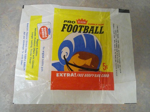 1963 FLEER FOOTBALL 5 CENT WAX PACK WRAPPER #17