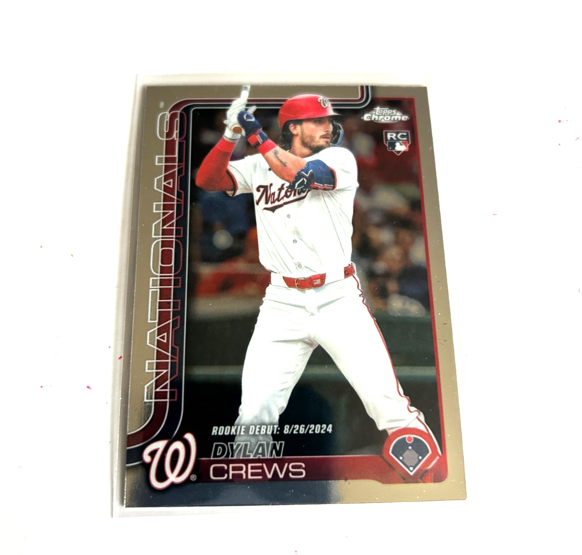 2025 Topps Chrome Update Dylan Crews  Base Rookie Debut RC #USC190 Nationals