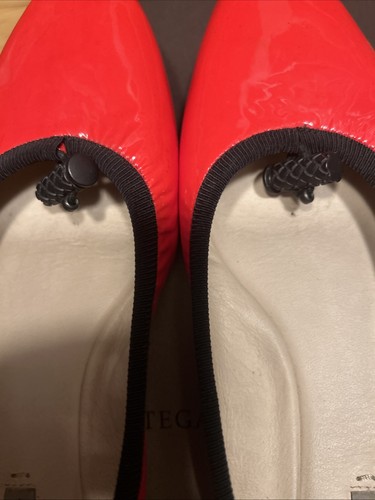 Bottega Veneta Women Red Patent Leather Pointed Toe Flats 36 - Picture 5 of 5