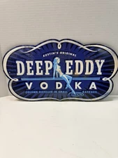 Deep Eddy Vodka Die-Cut Embossed Tin Bar Sign 18×10