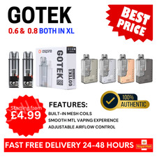 Aspire Gotek Pro | Pack of 2 | XL Replacement Pods 100% Authentic | UK Dispatch