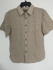 PJ Paul Jones Men's Shirt Short Sleeve Size S Beige