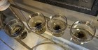 VTG 4 PC LIBBEY PRADO Coupe Brown Glasses Swirl Champagne Dessert Glass Set — photo 3