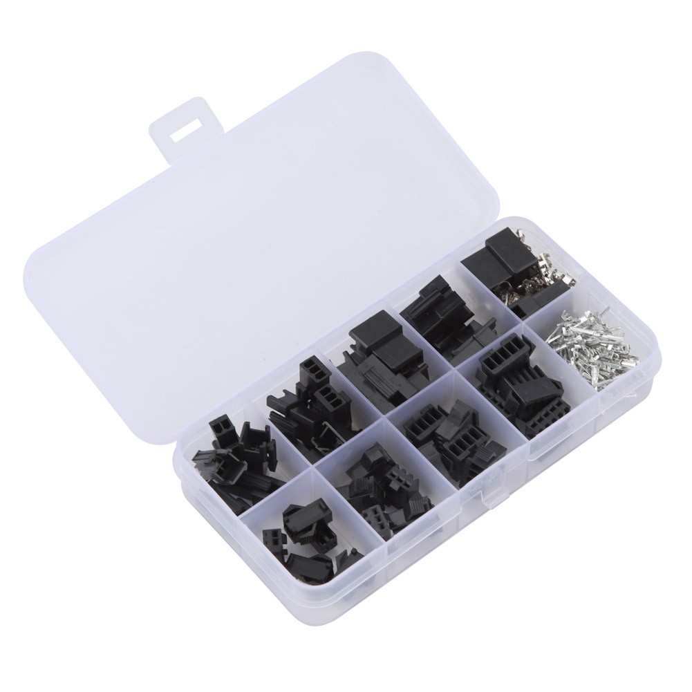 200PCS SM Plug Connector 2/3/4/5PIN Male Female Wire Jumper Pin Header Connector