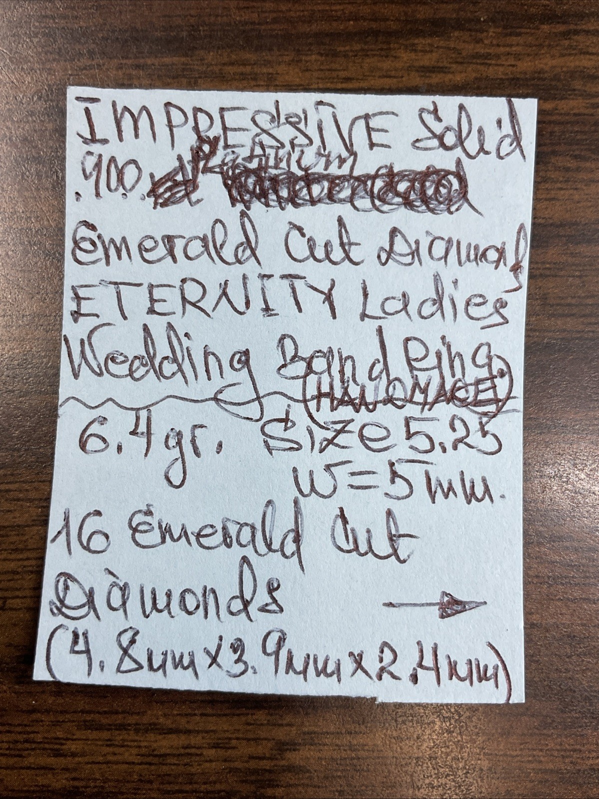 IMPRESSIVE Solid 900 Platinum Genuine Diamonds ET… - image 23