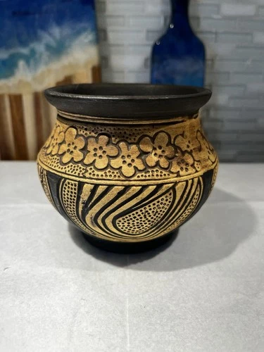 Weller Pottery Claywood Burntwood Art Nouveau Aprox 1910 Antique Vintage Vase