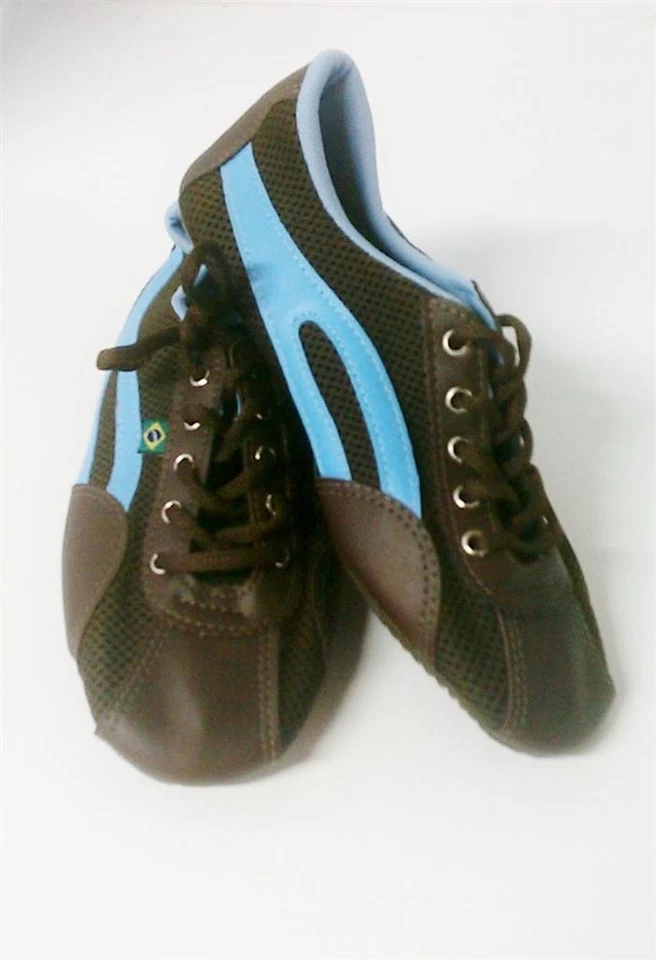 Taygra Brasil Marrón y Azul Claro Tenis Ajustados Flexibles y Ligeros Zapatos Talla 46/us 13 Foto 2 de 3