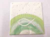 20 Servietten Regenbogen GrüN 33X33Cm Tischdeko Kommunion Konfirmation Taufe