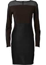 Kleid mit Transparentarm Gr. 38 Schwarz Damen-Mini-Abend-Party-Cocktailkleid Neu
