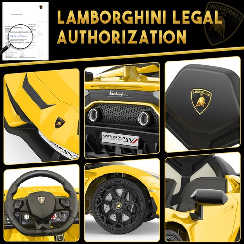 12V Ride On Car Kids LED Licensed Lamborghini Electric Vehicles Car Child Gift - Picture 7 of 10