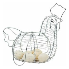 Chicken Hen Shaped Egg Collection Storage Wire Basket Farmhouse Style 15.79 per metre