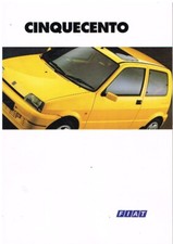 FIAT CINQUECENTO 0.9 & 1.1 (INCL SPORTING) ORIG. 1996 FACTORY UK SALES BROCHURE