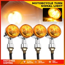 4Pcs Amber Motorcycle Motorbike Universal Turn Signal Indicators Light Lamp Bulb