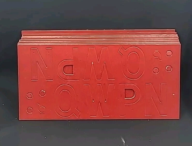 Letras de exhibición troqueladas vintage HALLCRAFT N0. 150 Estilo Gótico Talla 2" Rojo Surtido Foto 3 de 4