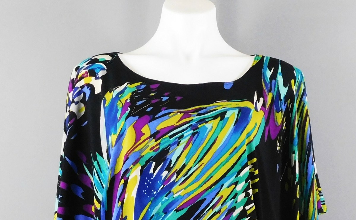Jon Den Women Shirt, Size L, Multicolor, 90% Polyester, 10