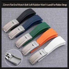 22mm Silicone Watch Band Strap For Deepsea Sea-Dweller Sky Tissot Bracelet