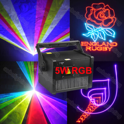 5W RGB Stage Laser Light 40K Galvo Laser Show Light DMX SD Card Animation Lazer