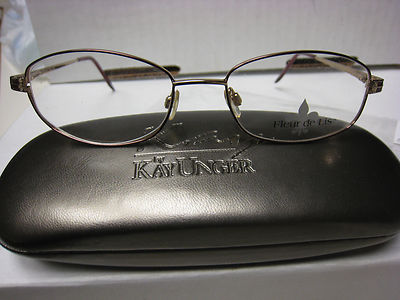 FLEUR DE LIS Eyeglass Frames  BONJOUR in RED 53-17-130 With free case  