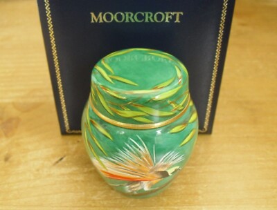 Boxed Ltd Ed Moorcroft Emaille ''Raggiana Paradiesvogel'' Ingwerglas - 2 3/4''