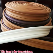 UK 10 Meter Soft Wall Border Skirting Sticker Wallpaper Trim Line Home Decors