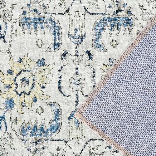 BOHO Vintage Rug Indoor Flodable Thin Rug Retro Accent Rug Non Slip Rug - Picture 27 of 36