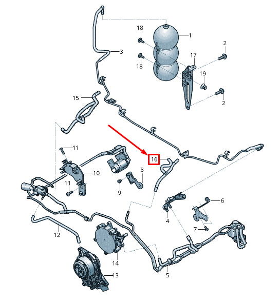 NOUVEAU TUYAU DE VIDE MOTEUR AUDI RSQ8 0P2131611J ORIGINAL