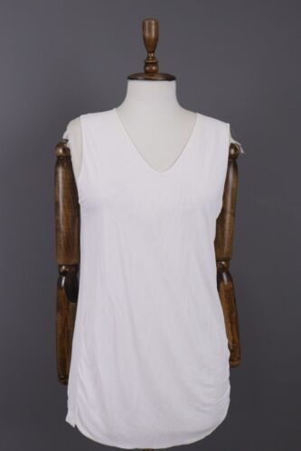 TRANSIT PAR SUCH White Summer Sleeveless Tunic Tank Top Size 3 - Picture 1 of 20