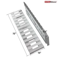 72" X 15" 6FT Aluminum Trailer Ramps 6000LBS for Car Trailers Trucks 2Pcs Heavy
