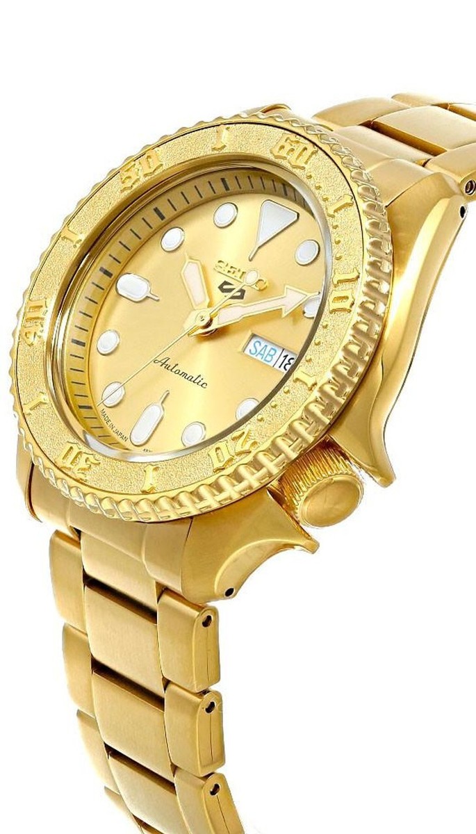 SEIKO 5 Sports Gold Automatic 42.5MM Men's Watch SRPE74 | eBay