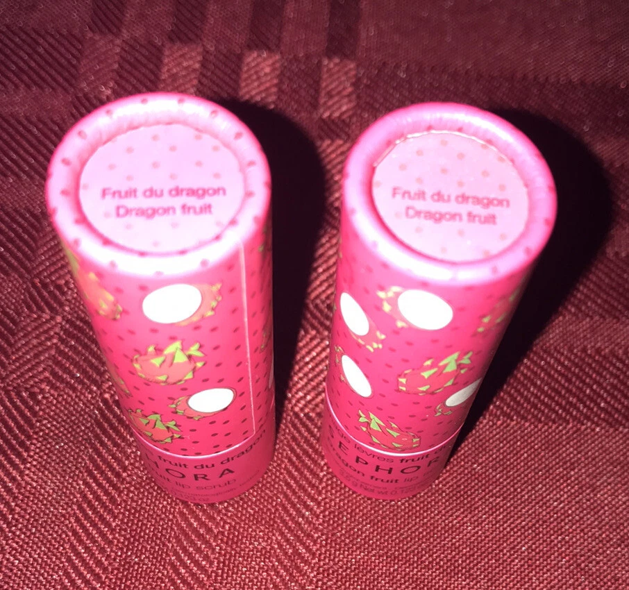 2 X Sephora коллекции Dragonfruit кромки скраб бальзам для губ совершенно новый 3,5 г каждый - Изображение 4 из 4