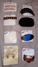 NEW LOT OF 8 VINTAGE HAIR ACCESSORIES CLIPS/ BARRETTES VARIETY DESIGN
