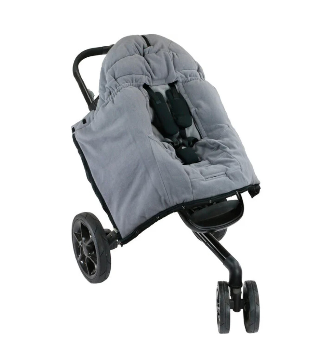 7 A.M. Enfant Blanket 212 Evolution Stroller Car Seat Footmuff Heather Gray-NEW