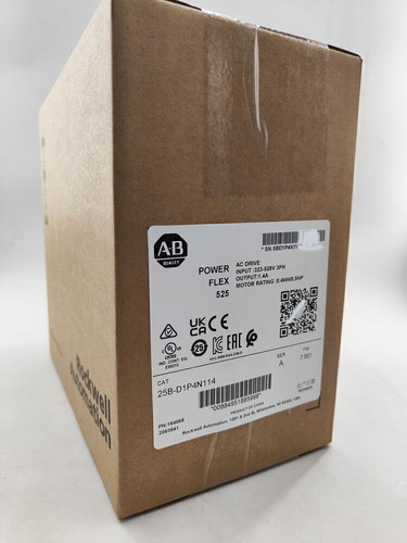 New Sealed 25B-D1P4N114 Allen-Bradley PowerFlex 525 0.4kW 0.5Hp AC Drive - Picture 4 of 5