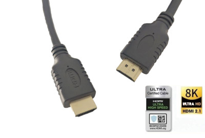 3FT HDMI 2.1 Ultra High Speed 48Gbps 8K@60Hz 4K@120Hz Ultra HD HDR 4K HDMI 2.1 